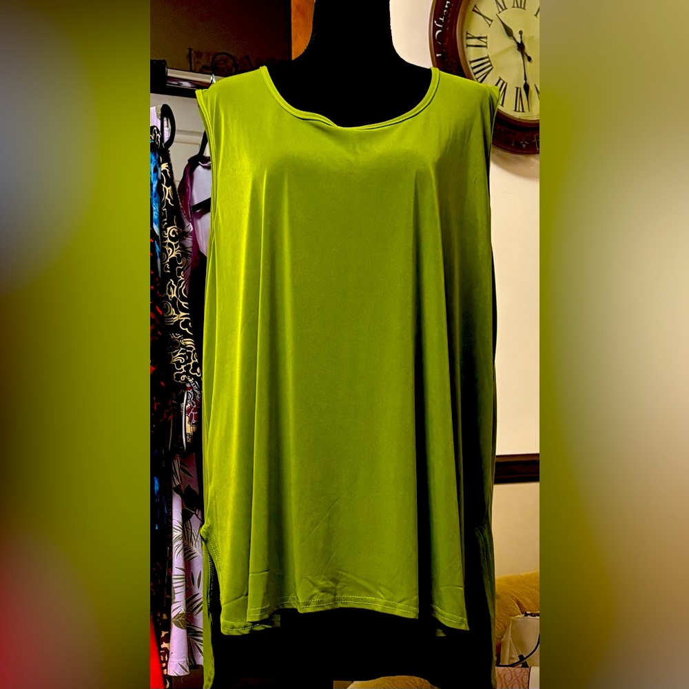 Lily by Fermiana green tank blouse size 4xl nwt